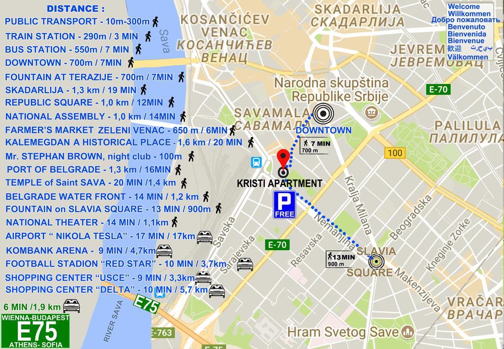 Kristi Lux Apartment Center Free Parking Fast Wifi Belgrado Exterior foto